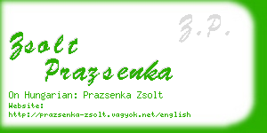 zsolt prazsenka business card